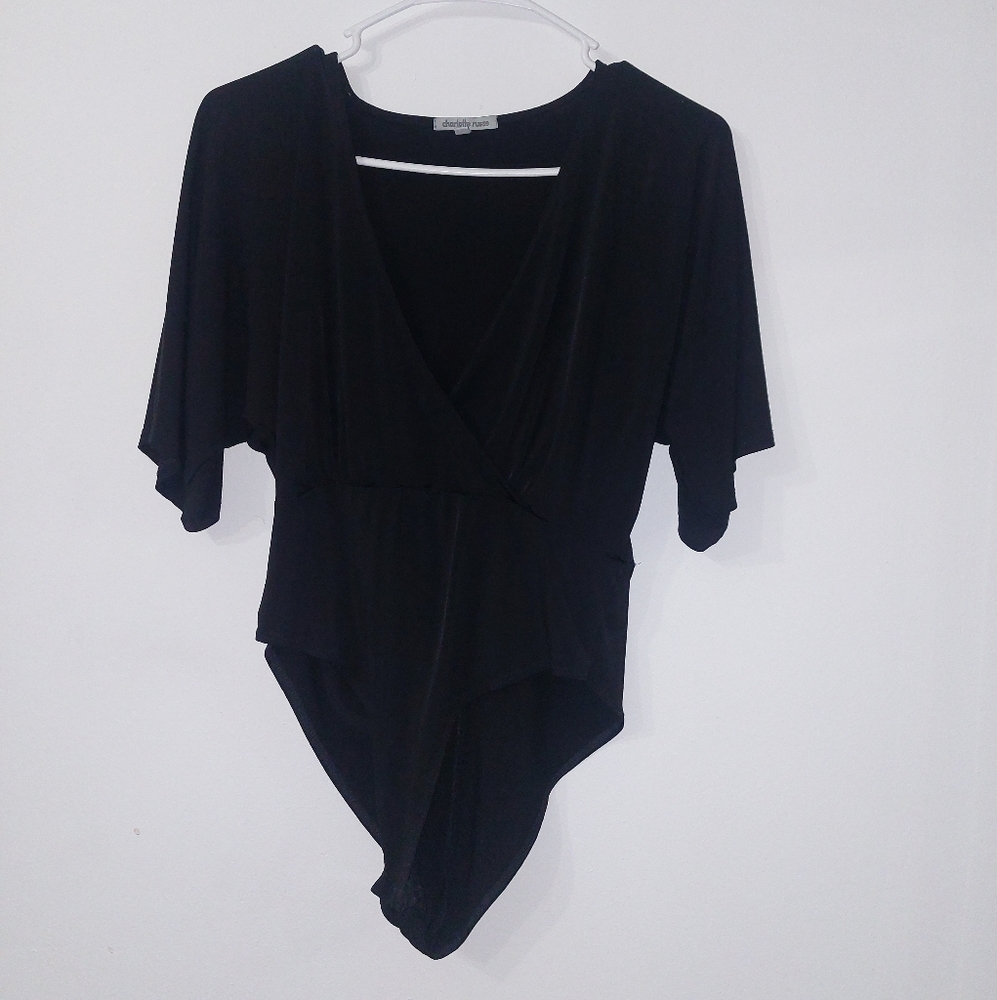 Charlotte Russe Black Bodysuite Size: M